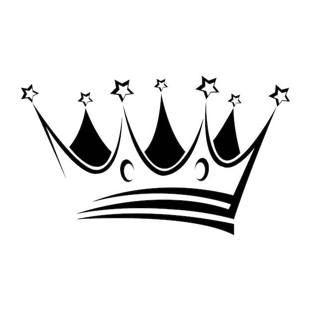 Plantilla de diseño de vector de logotipo de icono de corona
