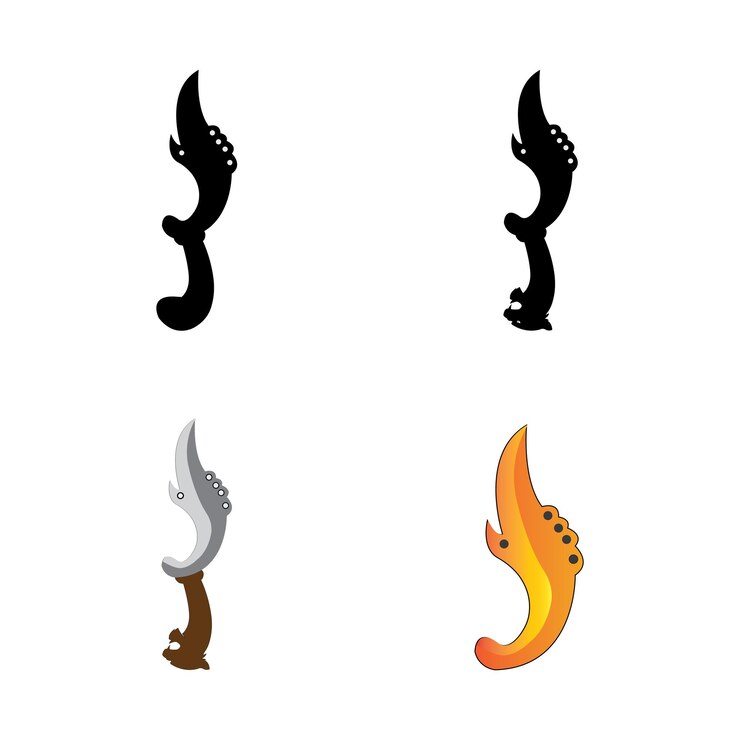 Vector plantilla de diseño de vector de logotipo de icono de cuchilla