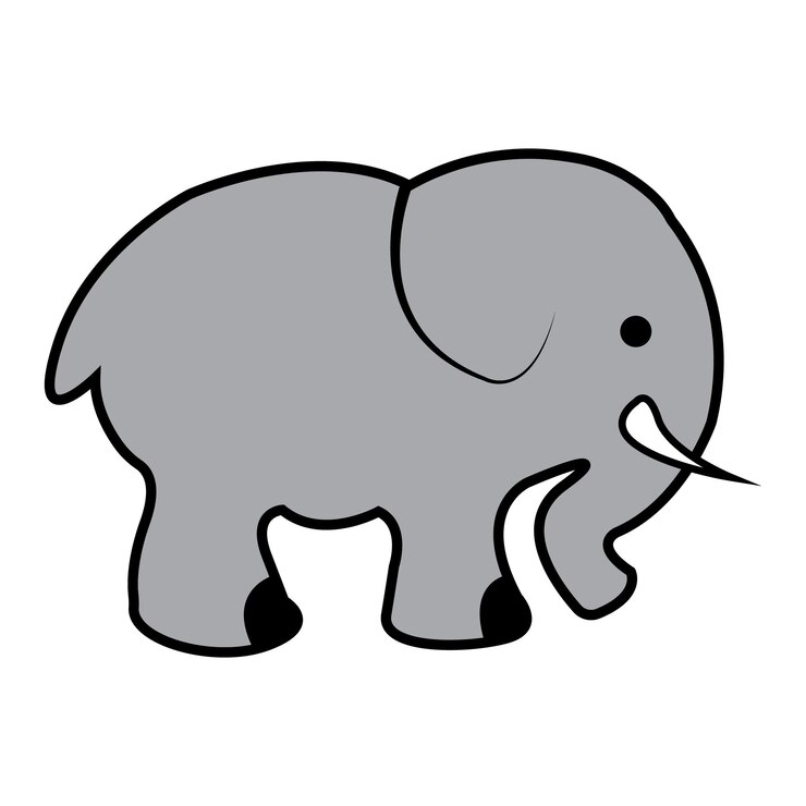 Vector plantilla de diseño de vector de logotipo de icono de elefante