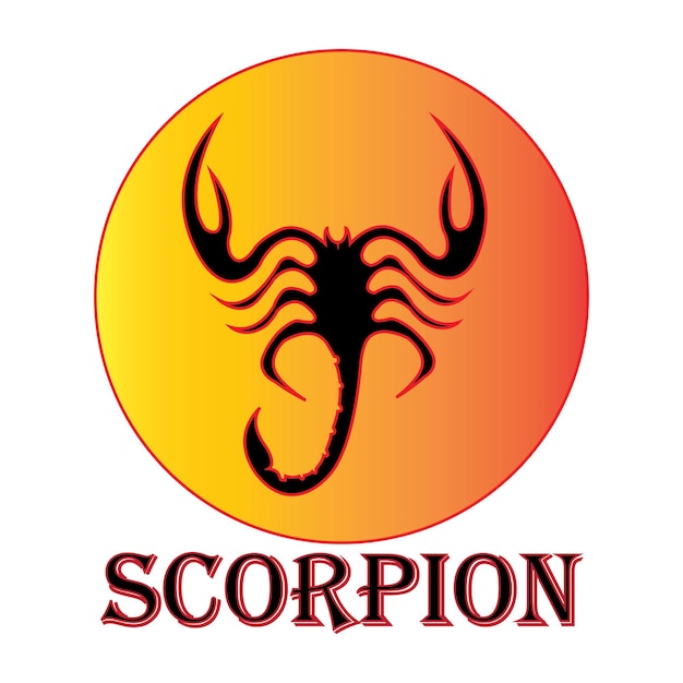 Plantilla de diseño de vector de logotipo de icono de escorpión