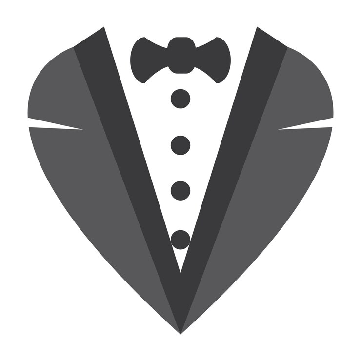 Vector plantilla de diseño de vector de logotipo de icono de esmoquin