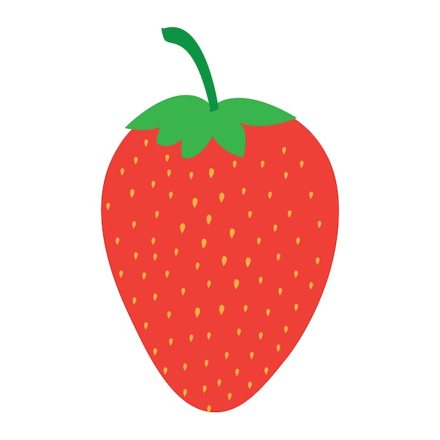 Plantilla de diseño de vector de logotipo de icono de fresa