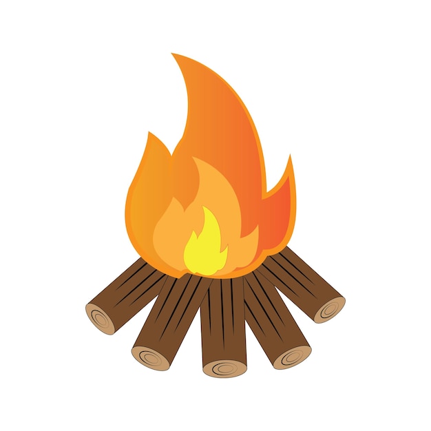 Plantilla de diseño de vector de logotipo de icono de fuego