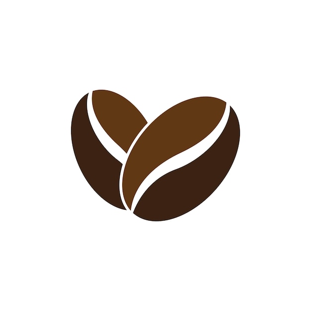 Plantilla de diseño de vector de logotipo de icono de granos de café
