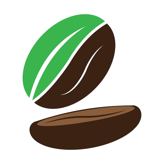 Vector plantilla de diseño de vector de logotipo de icono de granos de café