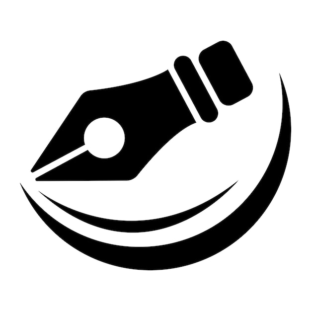 Plantilla de diseño de vector de logotipo de icono de herramienta de pluma