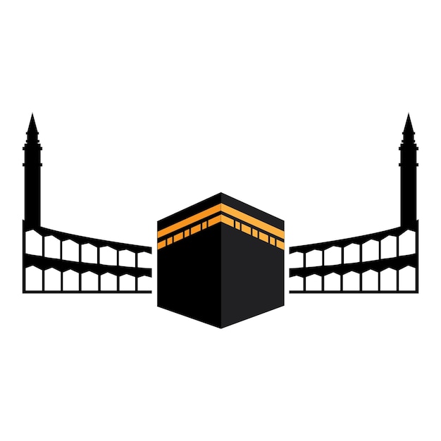 Plantilla de diseño de vector de logotipo de icono de Kaaba