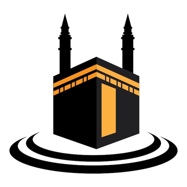 Plantilla de diseño de vector de logotipo de icono de Kaaba