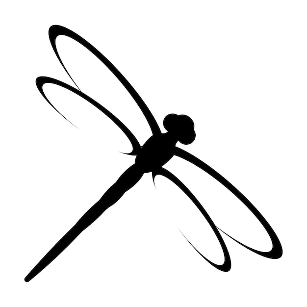 Plantilla de diseño de vector de logotipo de icono de libélula