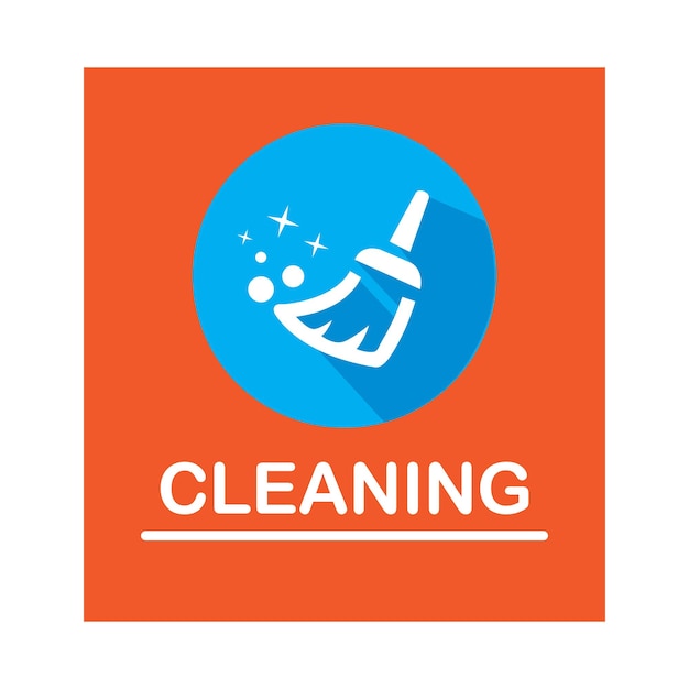 Plantilla de diseño de vector de logotipo de icono de limpieza