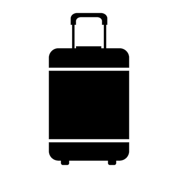 Plantilla de diseño de vector de logotipo de icono de maleta