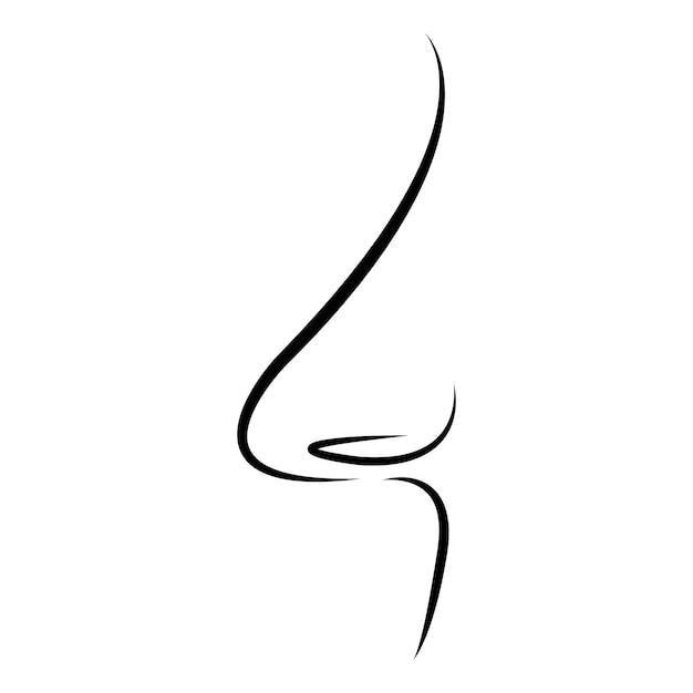Plantilla de diseño de vector de logotipo de icono de nariz
