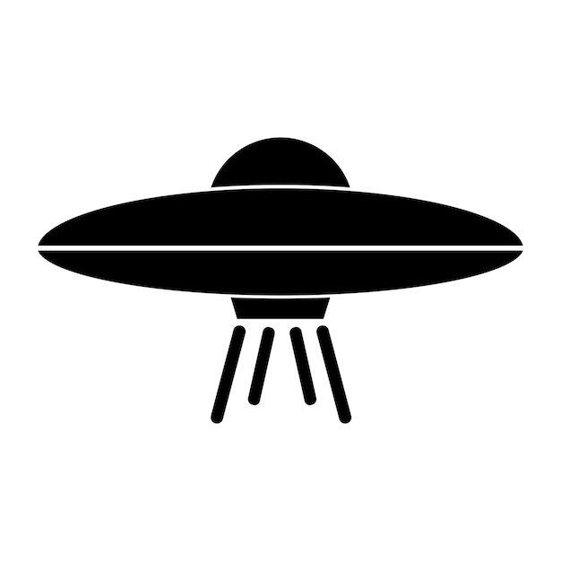 Plantilla de diseño de vector de logotipo de icono de nave espacial alienígena