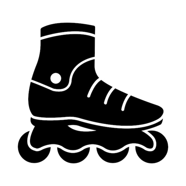 Plantilla de diseño de vector de logotipo de icono de patines