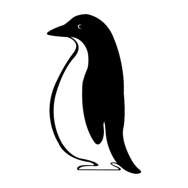 Plantilla de diseño de vector de logotipo de icono de pingüino