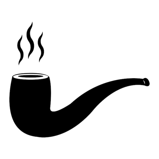 Plantilla de diseño de vector de logotipo de icono de pipa de fumar