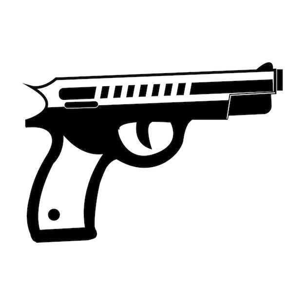 Plantilla de diseño de vector de logotipo de icono de pistola