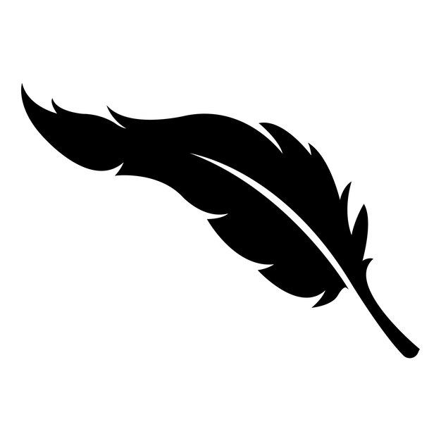 Plantilla de diseño de vector de logotipo de icono de pluma