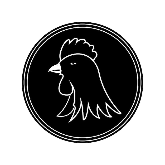 Plantilla de diseño de vector de logotipo de icono de pollo