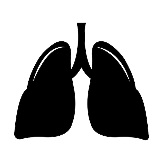 Plantilla de diseño de vector de logotipo de icono de pulmones