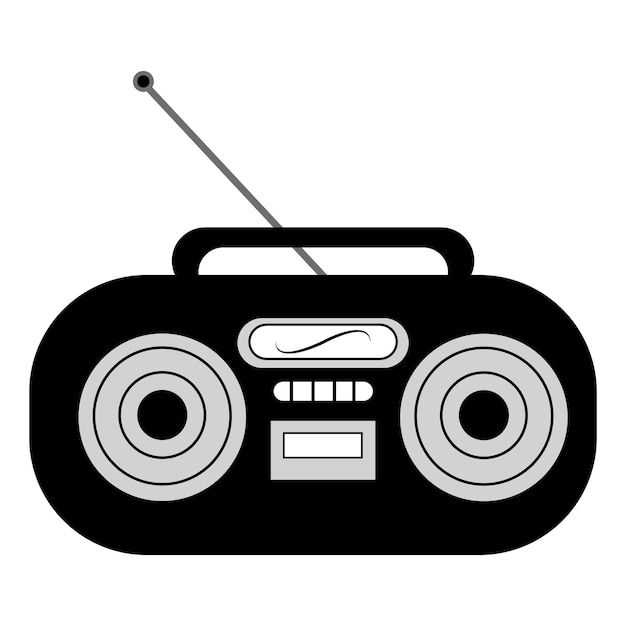 Plantilla de diseño de vector de logotipo de icono de radio