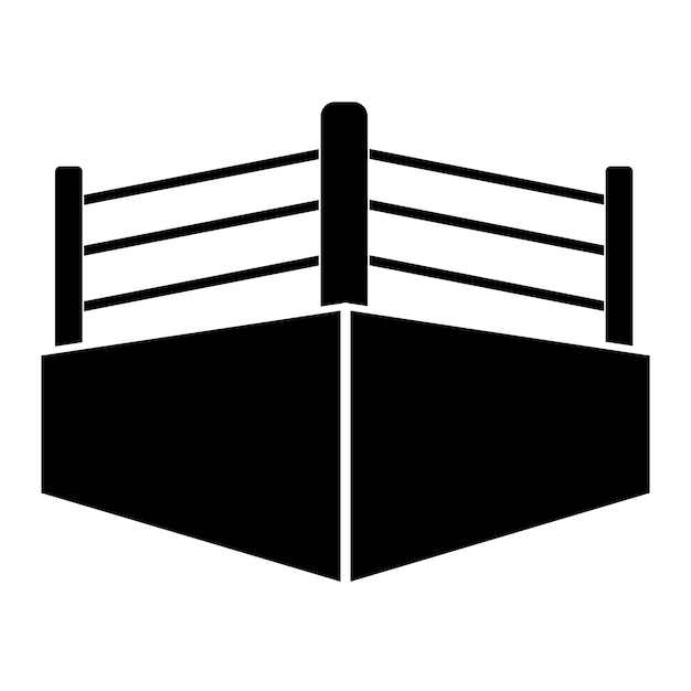 Plantilla de diseño de vector de logotipo de icono de ring de boxeo