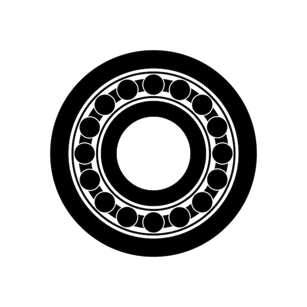 Plantilla de diseño de vector de logotipo de icono de rodamientos