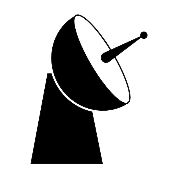 Plantilla de diseño de vector de logotipo de icono de satélite
