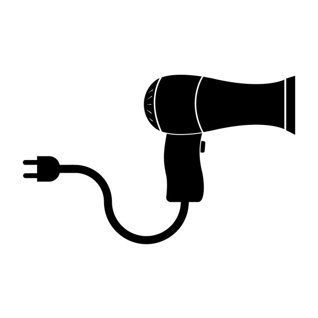 Plantilla de diseño de vector de logotipo de icono de secador de pelo
