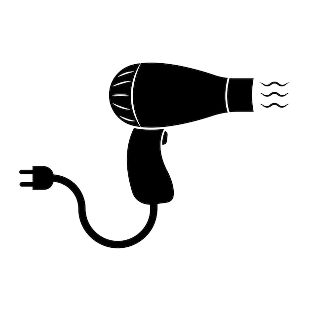 Plantilla de diseño de vector de logotipo de icono de secador de pelo