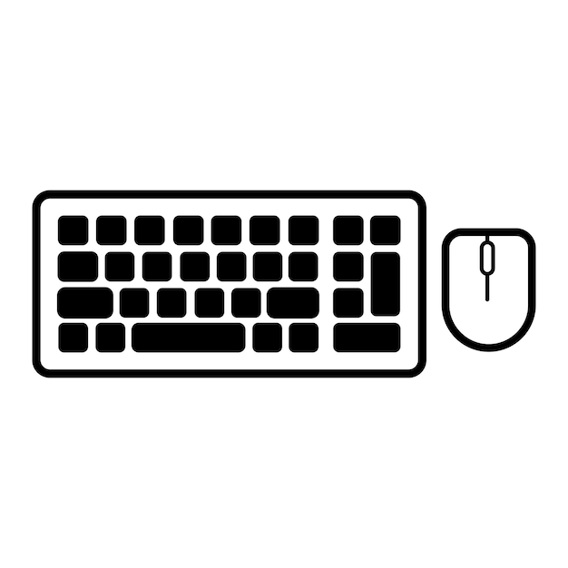 Plantilla de diseño de vector de logotipo de icono de teclado