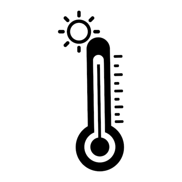 Plantilla de diseño de vector de logotipo de icono de temperatura caliente
