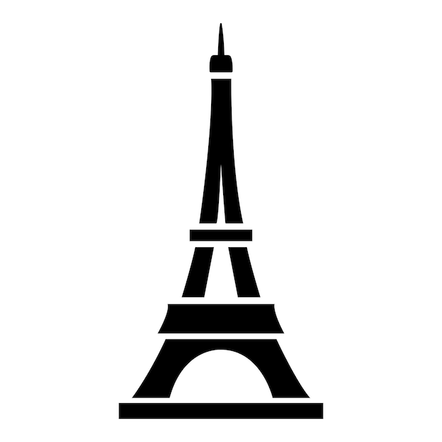 Plantilla de diseño de vector de logotipo de icono de torre eiffel