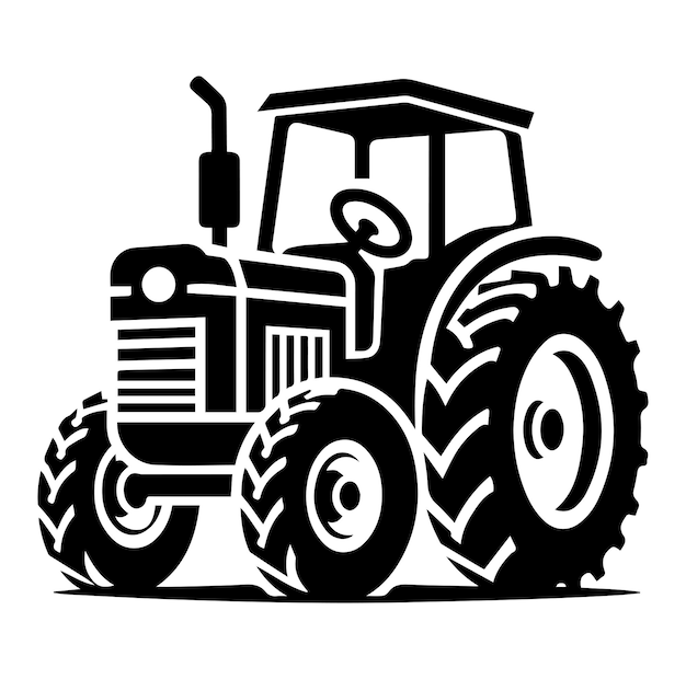 Plantilla de diseño de vector de logotipo de icono de tractor