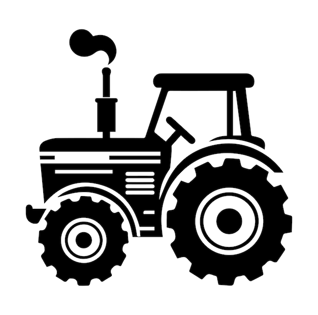 Plantilla de diseño de vector de logotipo de icono de tractor