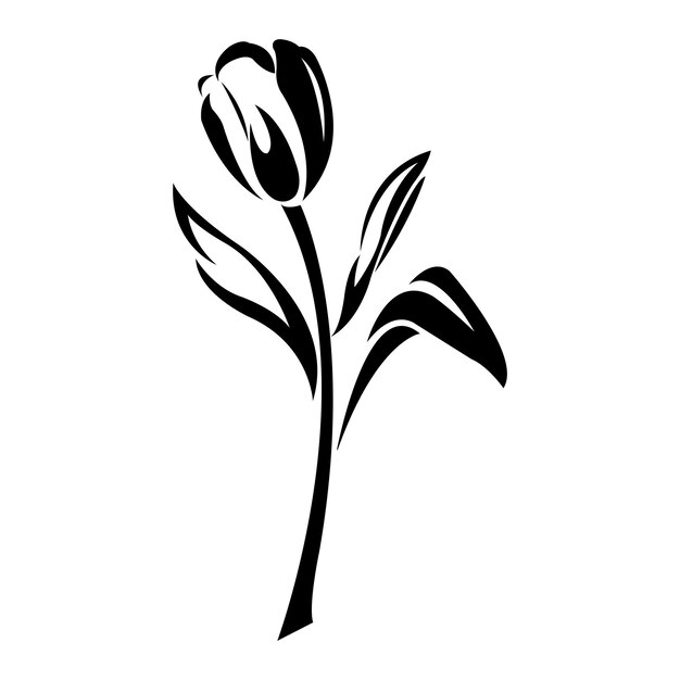 Plantilla de diseño de vector de logotipo de icono de tulipanes