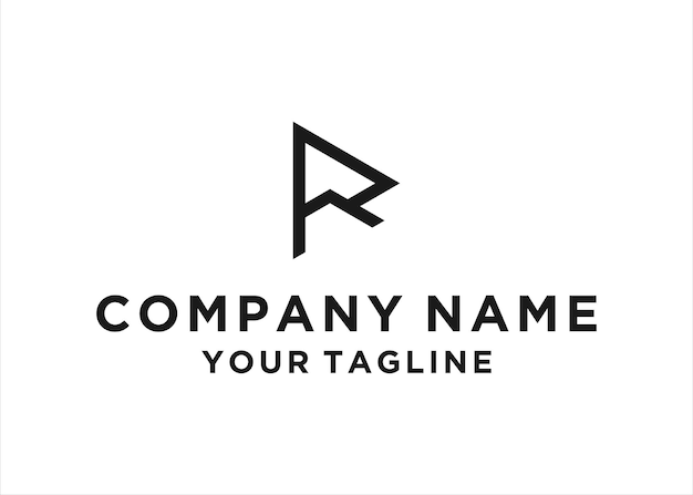 Plantilla de diseño de vector de logotipo de letra inicial creativa R