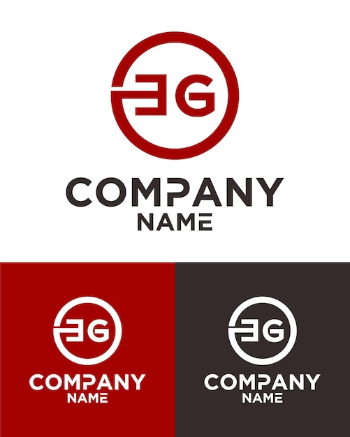 Plantilla de diseño de vector de logotipo de letra inicial, por ejemplo