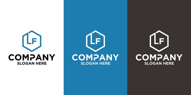 Plantilla de diseño de vector de logotipo de letra inicial LF