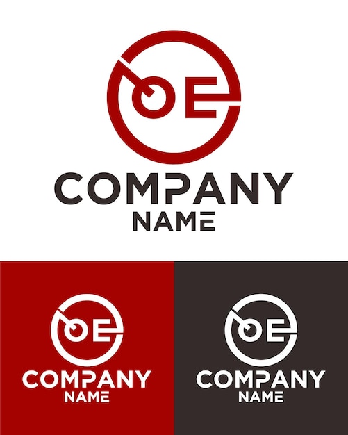 Plantilla de diseño de vector de logotipo de letra inicial q E