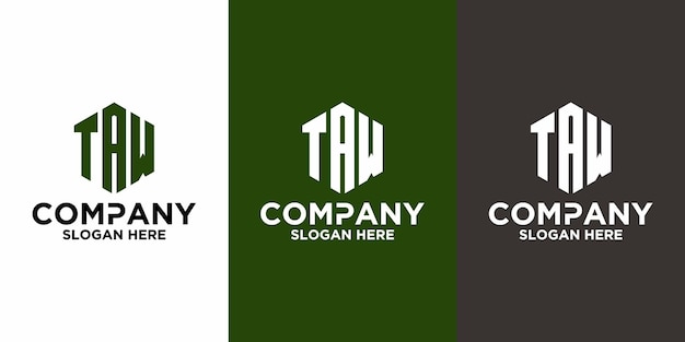 Plantilla de diseño de vector de logotipo de letra inicial TAU