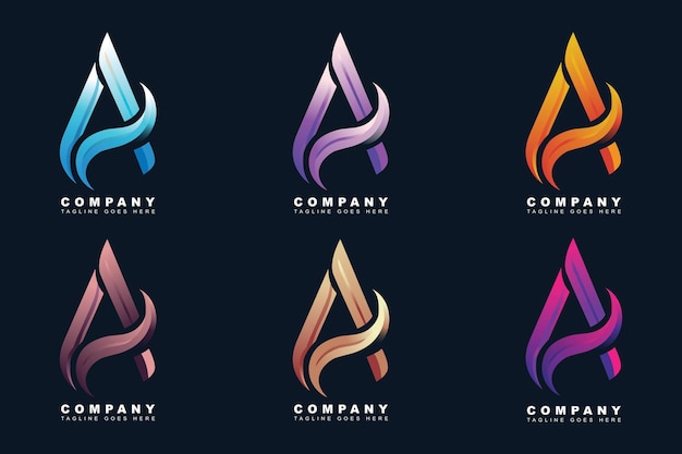 Plantilla de diseño de vector de logotipo de letra A