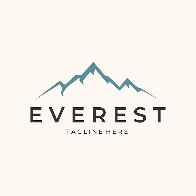 Vector plantilla de diseño de vector de logotipo de montaña everest