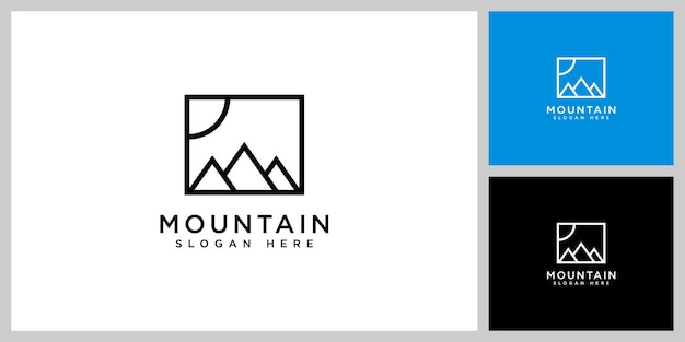 Plantilla de diseño de vector de logotipo de montaña