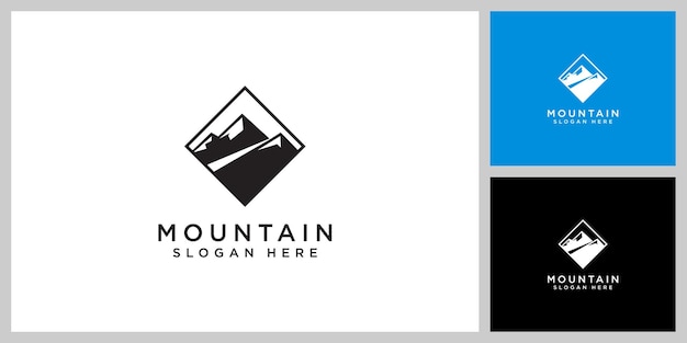 Plantilla de diseño de vector de logotipo de montaña