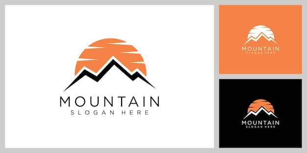 Plantilla de diseño de vector de logotipo de montaña