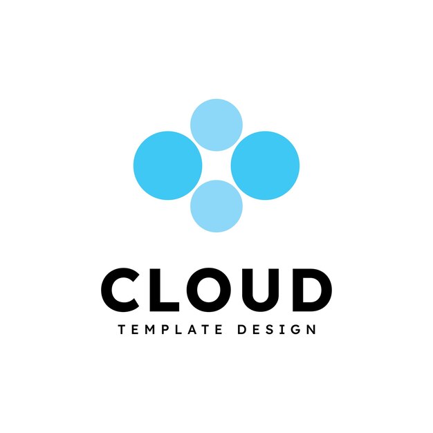 Plantilla de diseño de vector de logotipo de nube