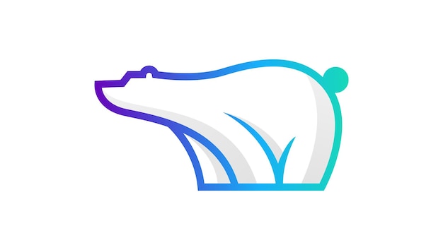 Plantilla de diseño de vector de logotipo de oso polar