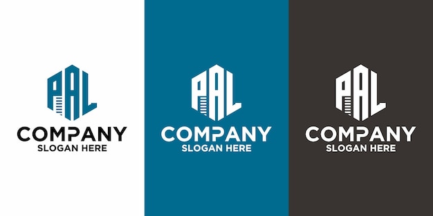 Plantilla de diseño de vector de logotipo PAL de letra inicial