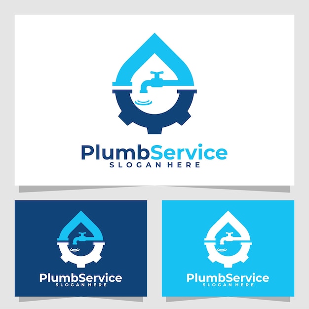 Plantilla de diseño de vector de logotipo de plomería